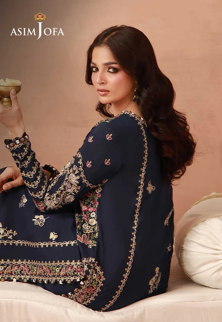 AJULFH-06 Embroidered Twisted Silk Unstitched 2 Pcs | ASIM JOFA