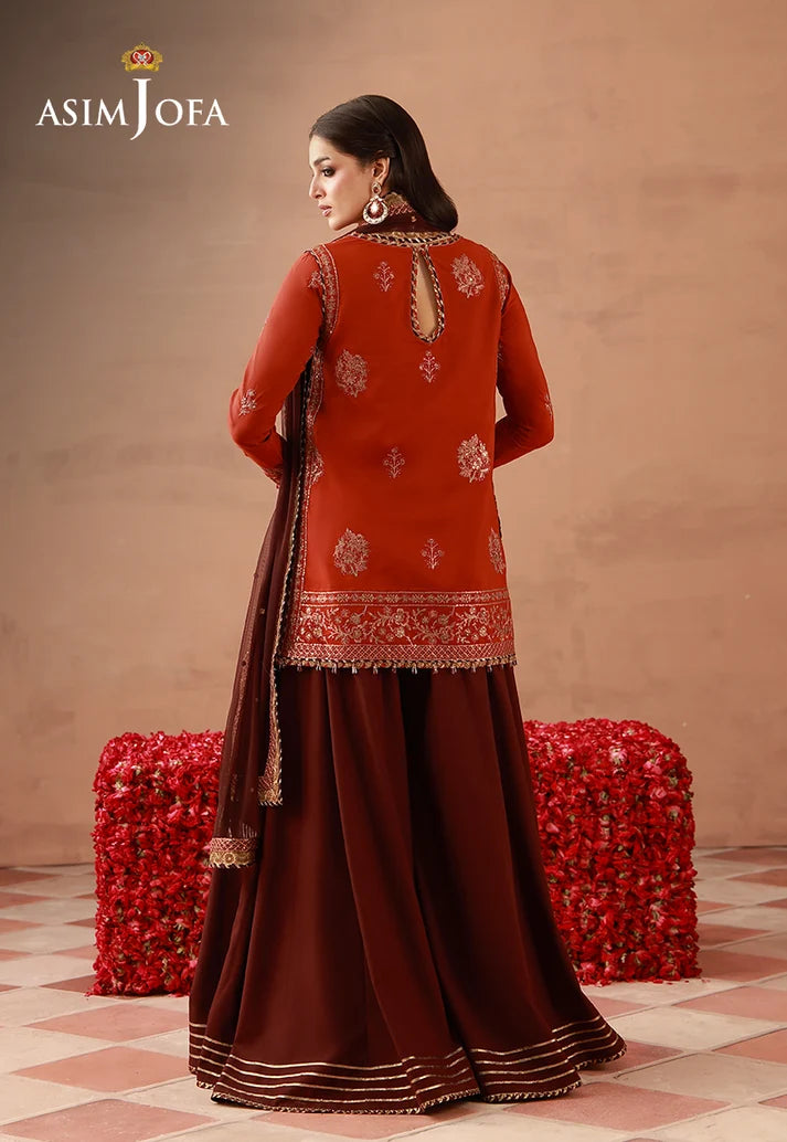 AJULFH-03 Embroidered Twisted Silk Unstitched 3 Pcs | ASIM JOFA