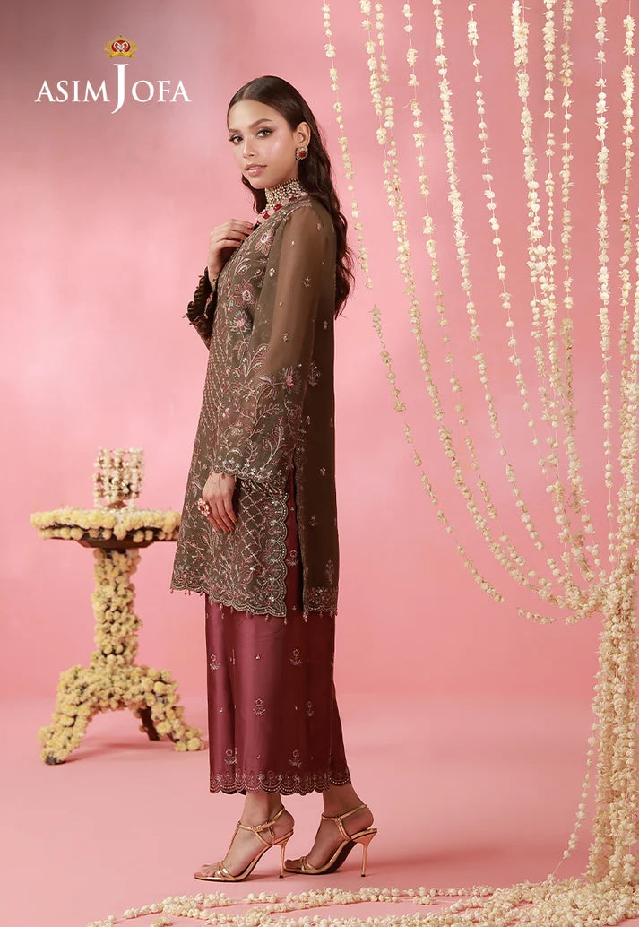 AJUFC-17  Embroidered Chiffon Unstitched 2 Pcs | ASIM JOFA