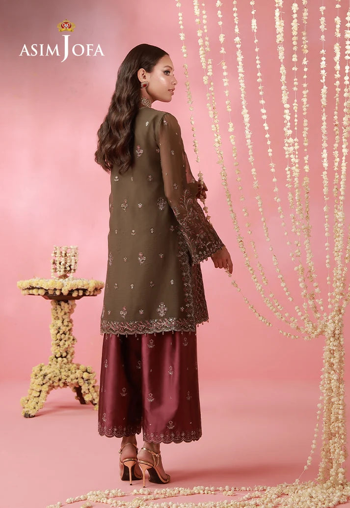 AJUFC-17  Embroidered Chiffon Unstitched 2 Pcs | ASIM JOFA