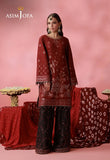 AJUFC-12  Embroidered Boski Silk Unstitched 2 Pcs | ASIM JOFA