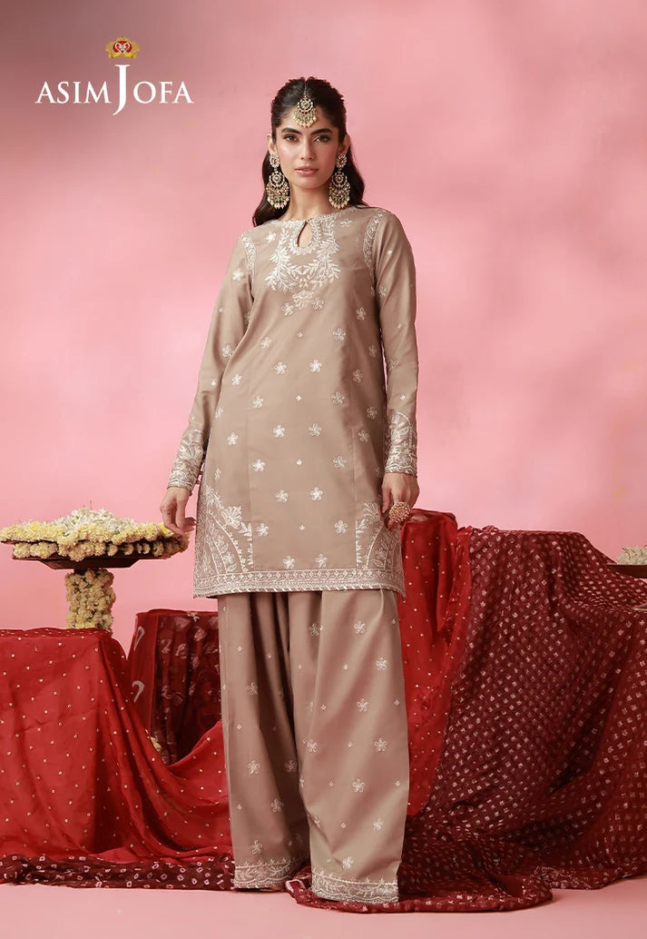 AJUFC-04  Embroidered Chiffon Unstitched 2 Pcs | ASIM JOFA
