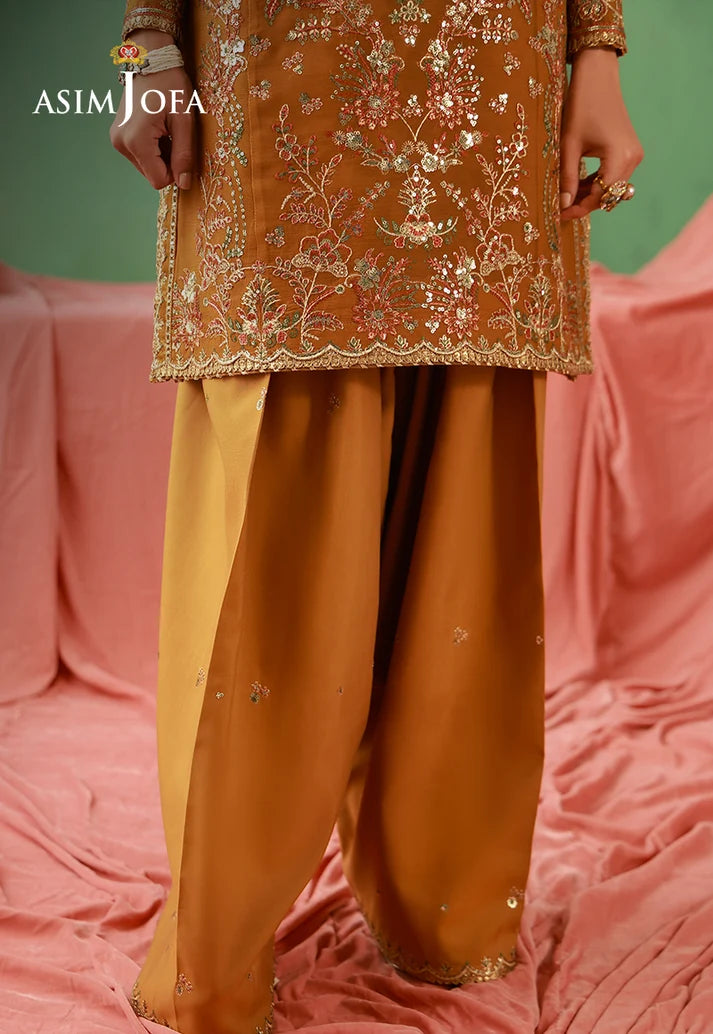 AJULFH-10 Embroidered Chiffon Unstitched 3 Pcs | ASIM JOFA