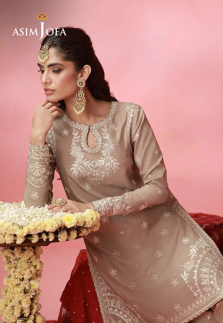 AJUFC-04  Embroidered Chiffon Unstitched 2 Pcs | ASIM JOFA