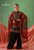 AJULFH-01 Embroidered Chiffon Unstitched 3 Pcs | ASIM JOFA