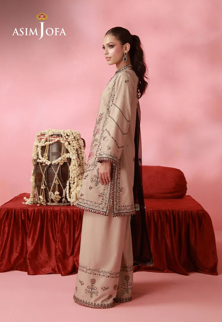 AJUFC-06  Embroidered Lawn Silk Unstitched 3 Pcs | ASIM JOFA