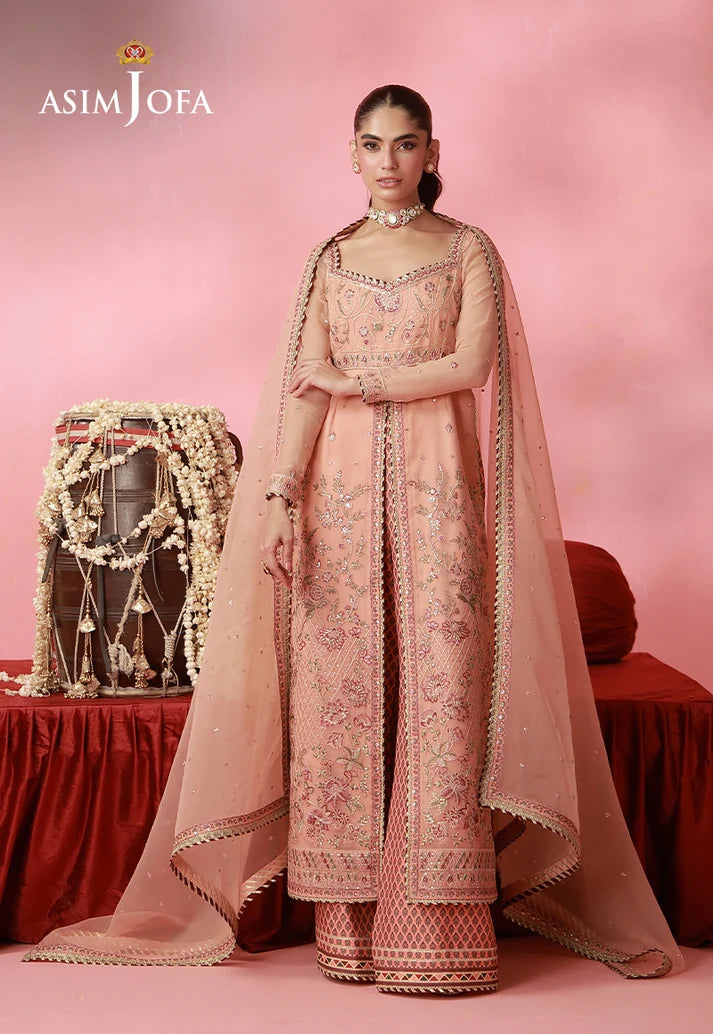 AJUFC-15  Embroidered Organza Unstitched 3 Pcs | ASIM JOFA