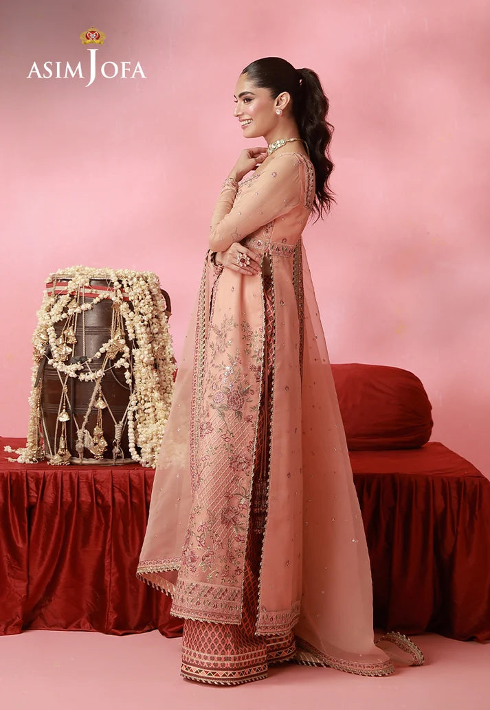AJUFC-15  Embroidered Organza Unstitched 3 Pcs | ASIM JOFA