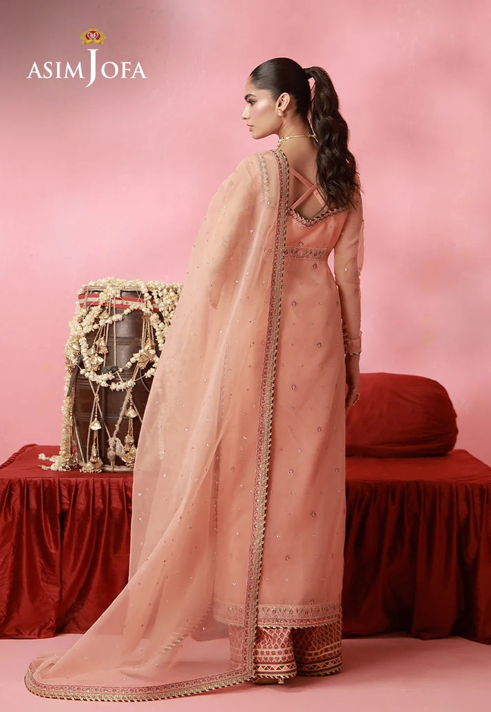 AJUFC-15  Embroidered Organza Unstitched 3 Pcs | ASIM JOFA