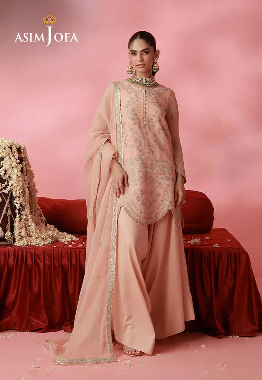 AJUFC-03  Embroidered Chiffon Unstitched 3 Pcs | ASIM JOFA