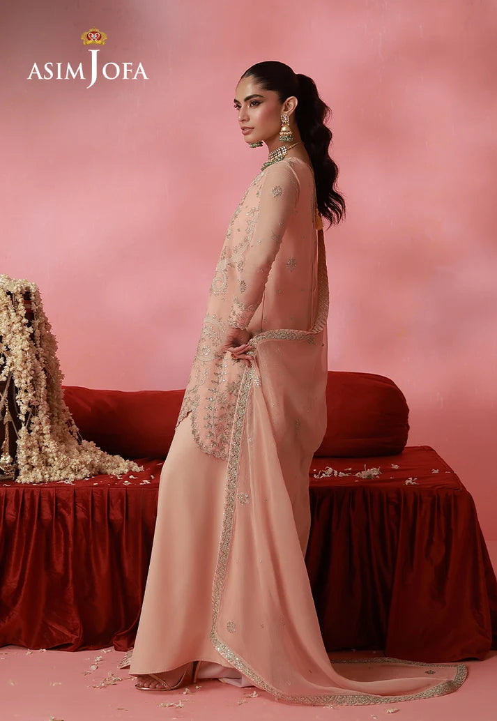AJUFC-03  Embroidered Chiffon Unstitched 3 Pcs | ASIM JOFA