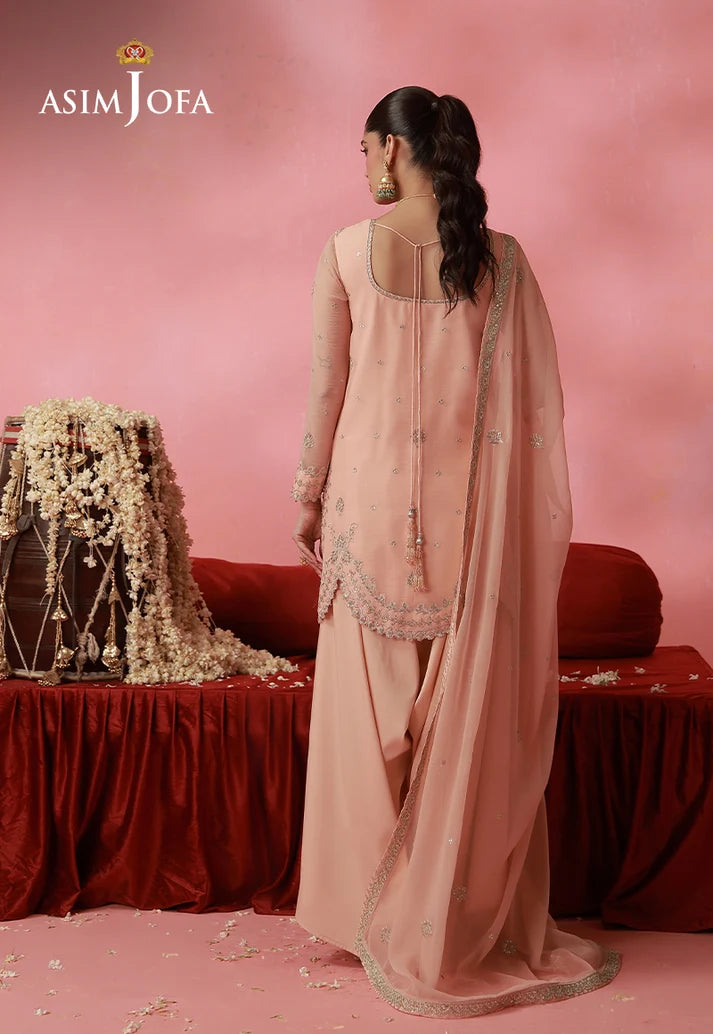 AJUFC-03  Embroidered Chiffon Unstitched 3 Pcs | ASIM JOFA
