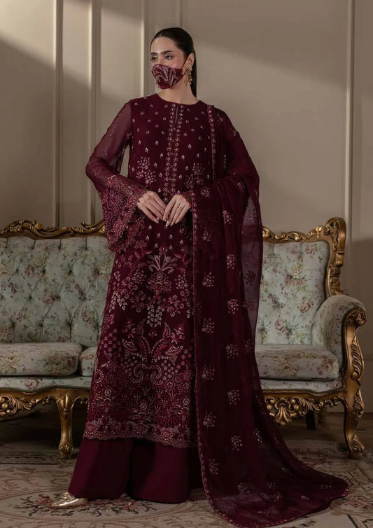 Chandani Kuch Khas By Flossie Premium Chiffon 3pc Unstitched Suit - CH-107