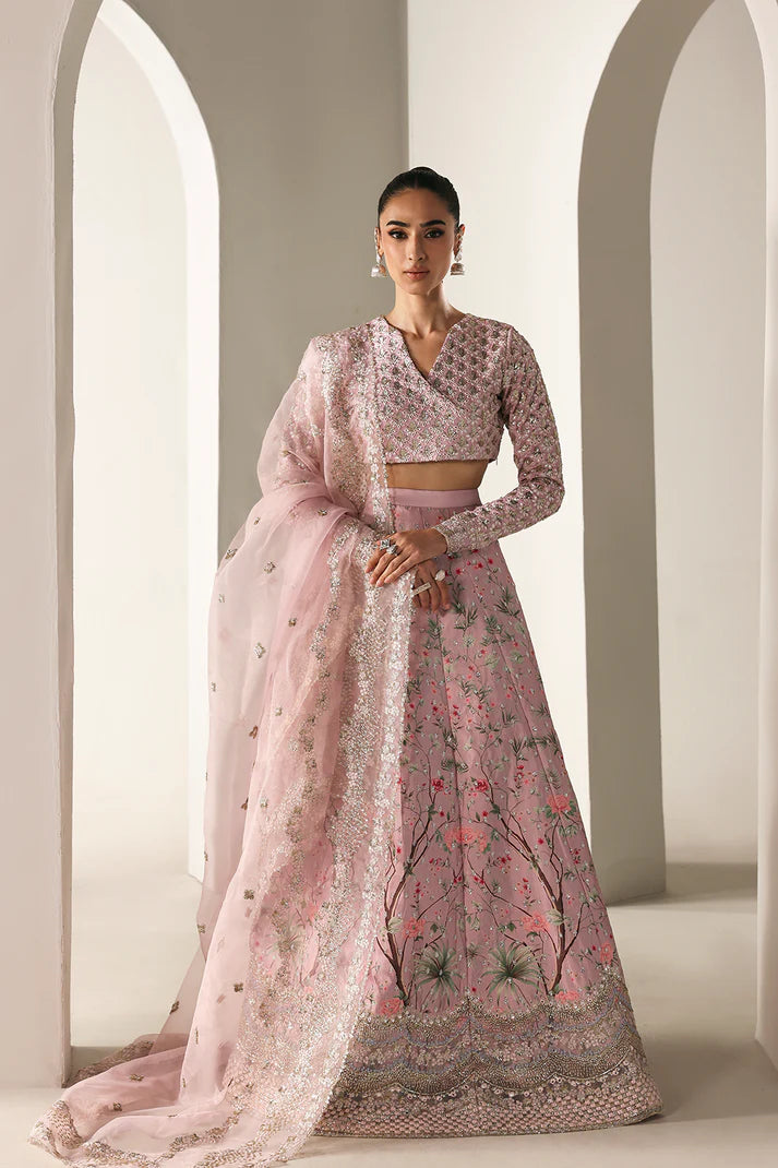 Emaan Adeel – Petal Soft | Serein Luxe Silk ’25 – Embroidered Raw Silk & Shamoz Silk Lehnga Choli
