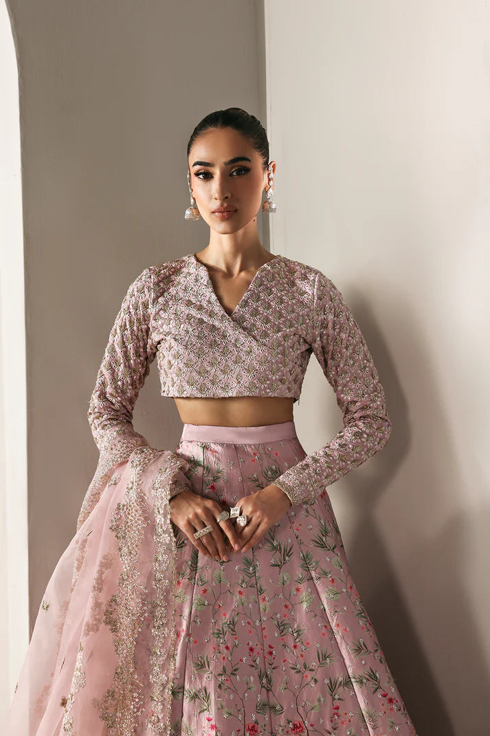 Emaan Adeel – Petal Soft | Serein Luxe Silk ’25 – Embroidered Raw Silk & Shamoz Silk Lehnga Choli