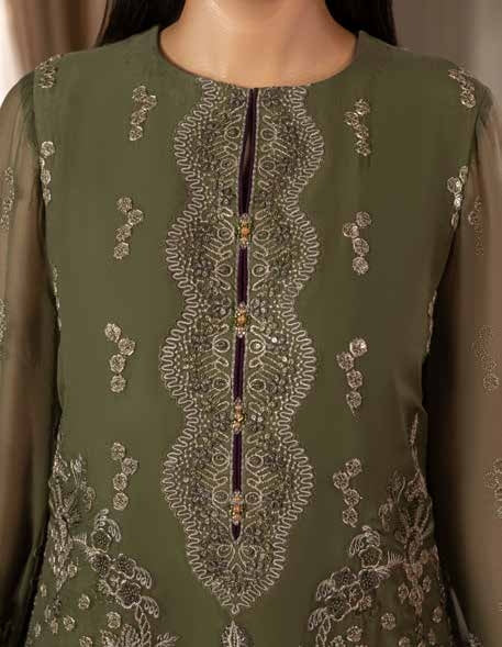 Chandani Kuch Khas By Flossie Premium Chiffon 3pc Unstitched Suit - CH-101