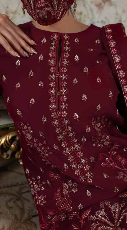 Chandani Kuch Khas By Flossie Premium Chiffon 3pc Unstitched Suit - CH-107