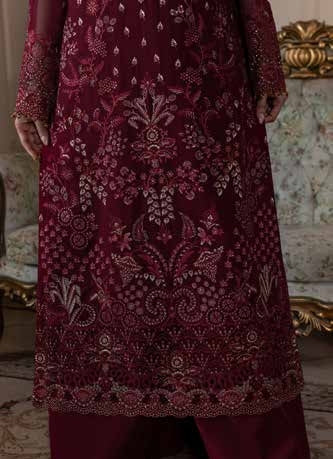 Chandani Kuch Khas By Flossie Premium Chiffon 3pc Unstitched Suit - CH-107