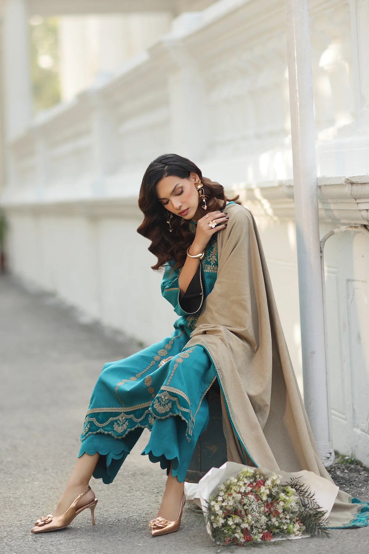 3-PC Unstitched Peach Leather with Velvet CSW5-04