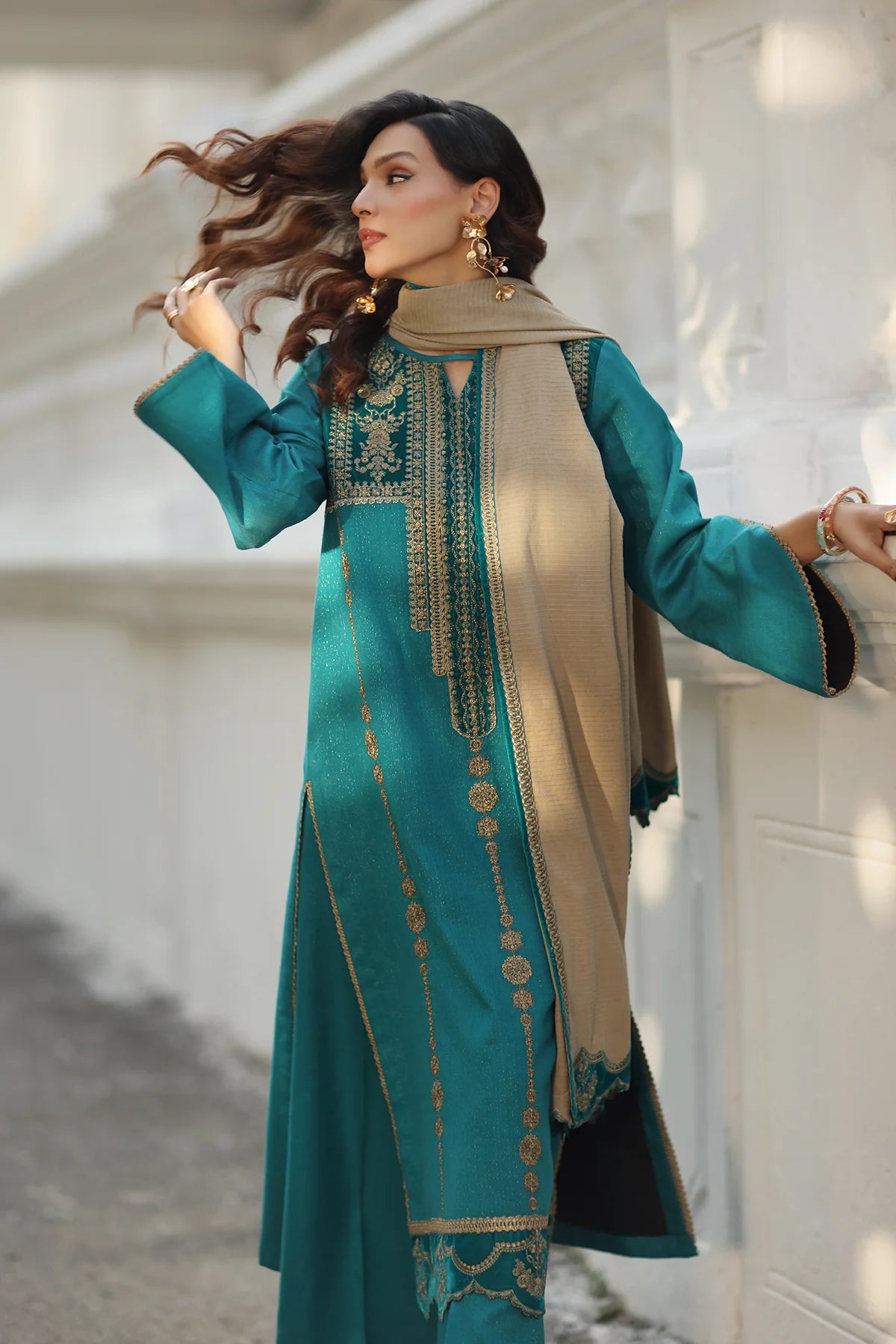 3-PC Unstitched Peach Leather with Velvet CSW5-04