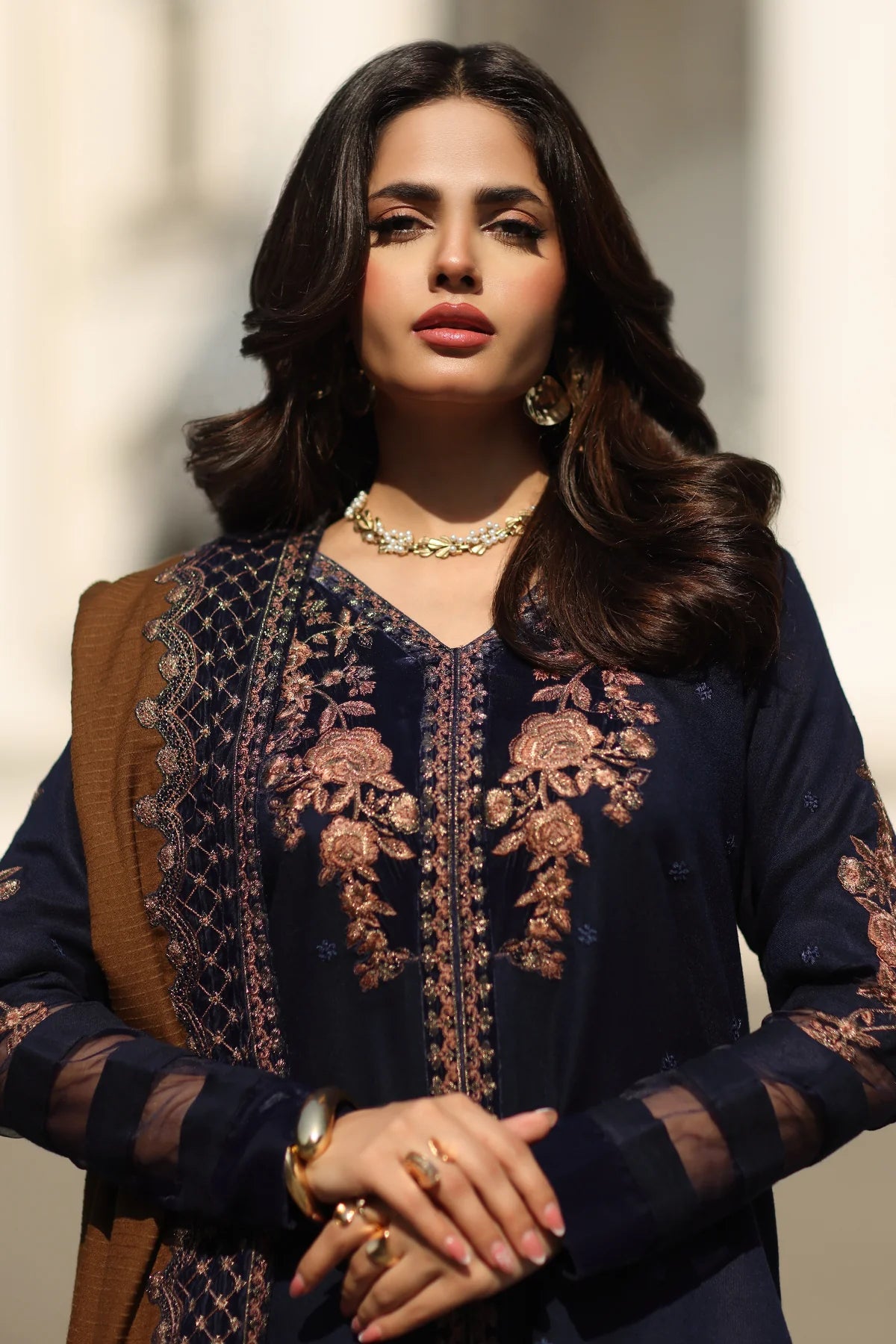 3-PC Unstitched Peach Leather with Velvet CSW5-01