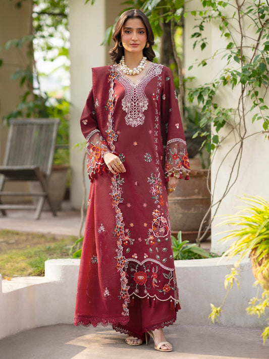 AN-001 | Angan By Mahnur - Embroidered Lawn '26