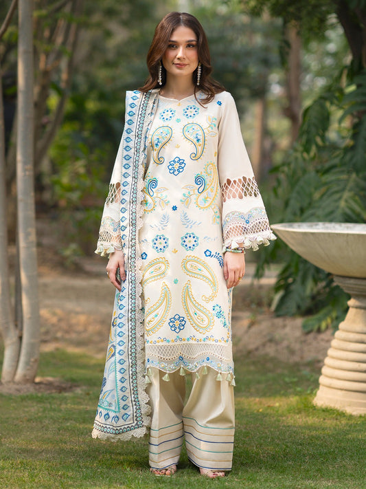 AN-005 | Angan By Mahnur - Embroidered Lawn '26