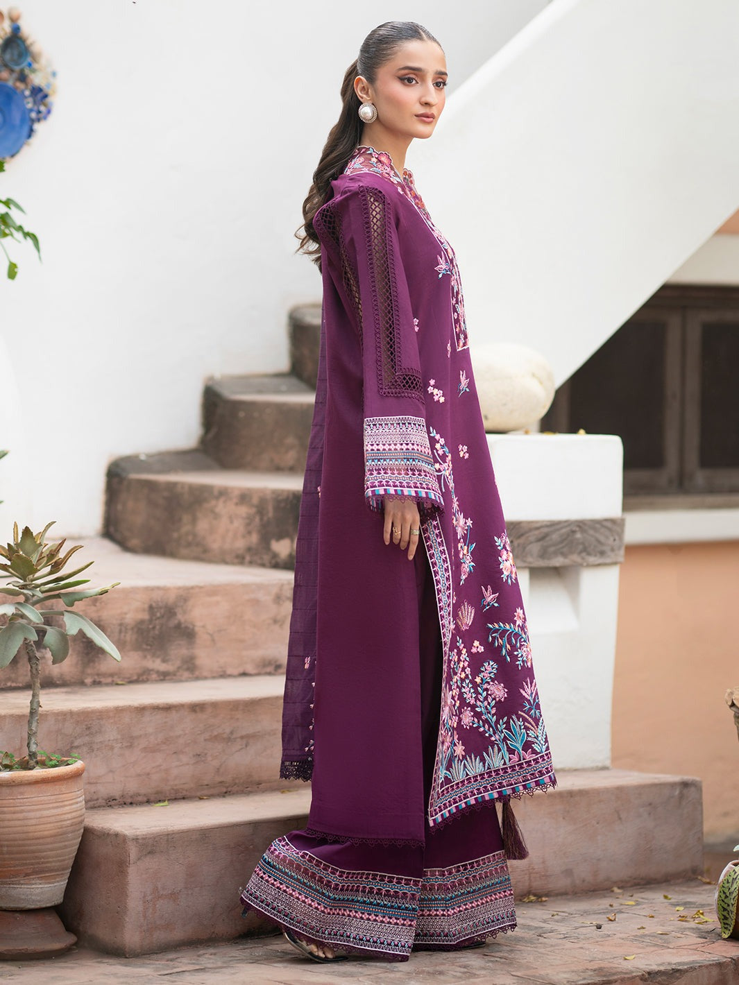 AN-008 | Angan By Mahnur - Embroidered Lawn '26