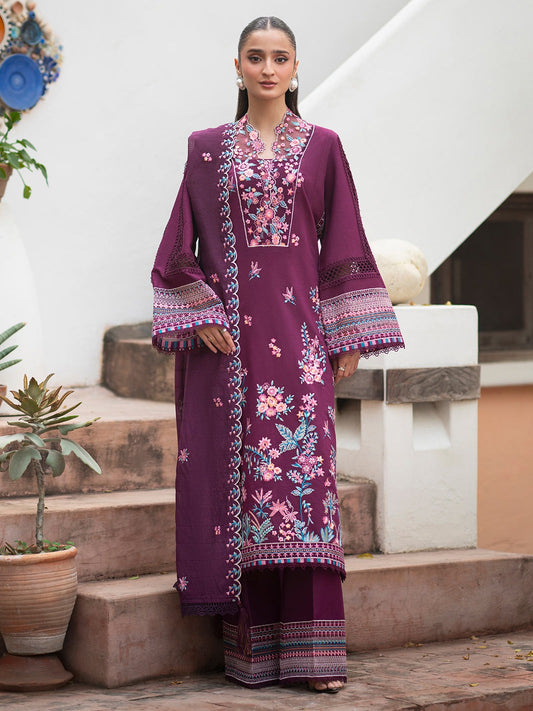 AN-008 | Angan By Mahnur - Embroidered Lawn '26