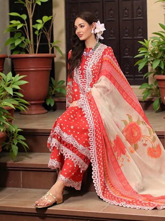 Charizma ANIQ AN5-12 | Luxury Embroidered Lawn Suit with Chiffon Dupatta