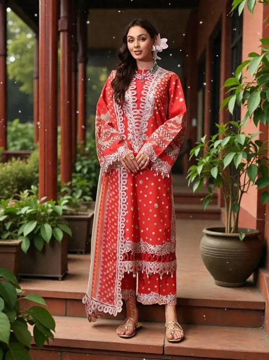 Charizma ANIQ AN5-12 | Luxury Embroidered Lawn Suit with Chiffon Dupatta