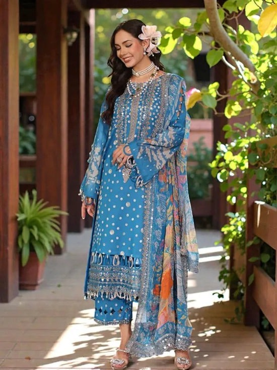 Charizma ANIQ AN5-15 | Luxury Embroidered Lawn Suit with Chiffon Dupatta
