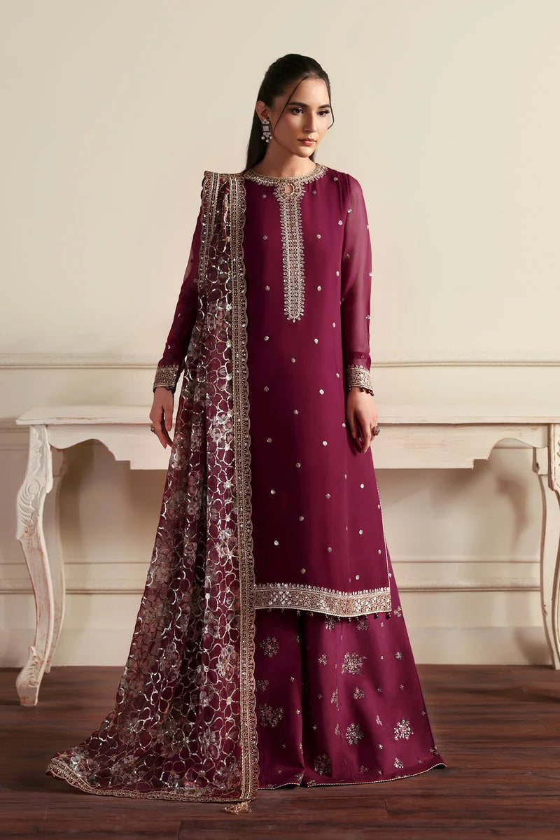 Zarif Siraya Printed Formal Unstitched 3Pc Chiffon Suit - ARASH