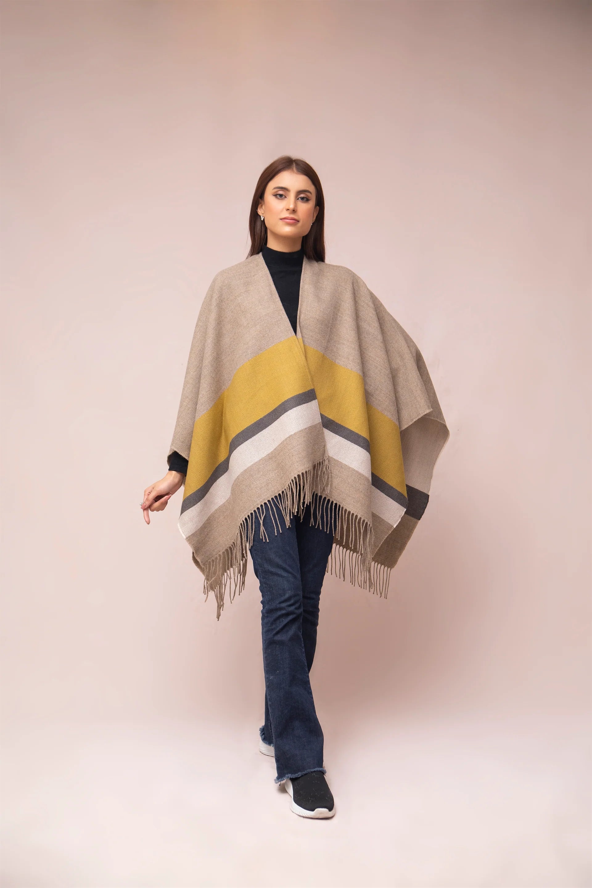 Manahils Premium Woolen Cape Shawl 15