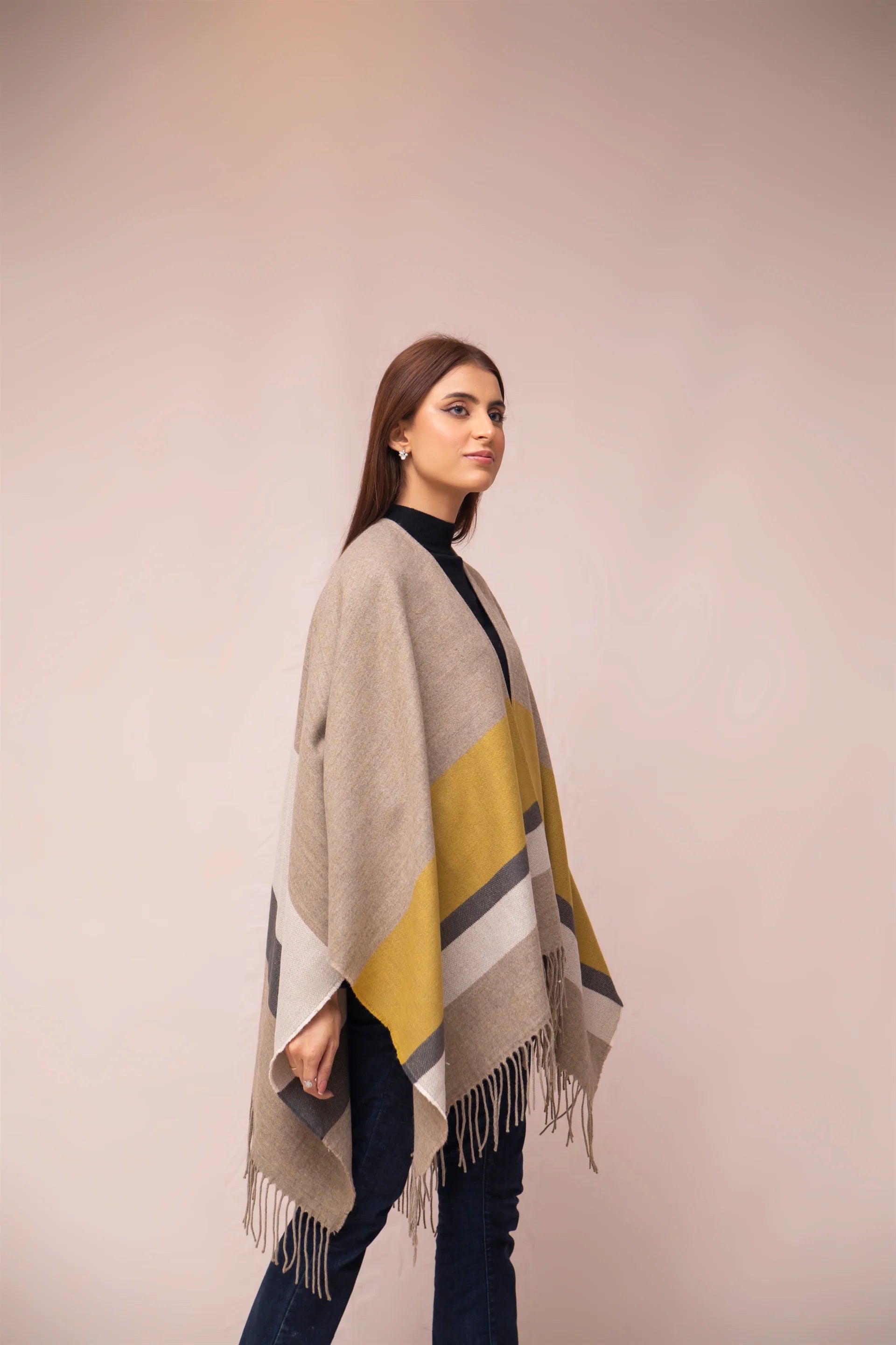 Manahils Premium Woolen Cape Shawl 15