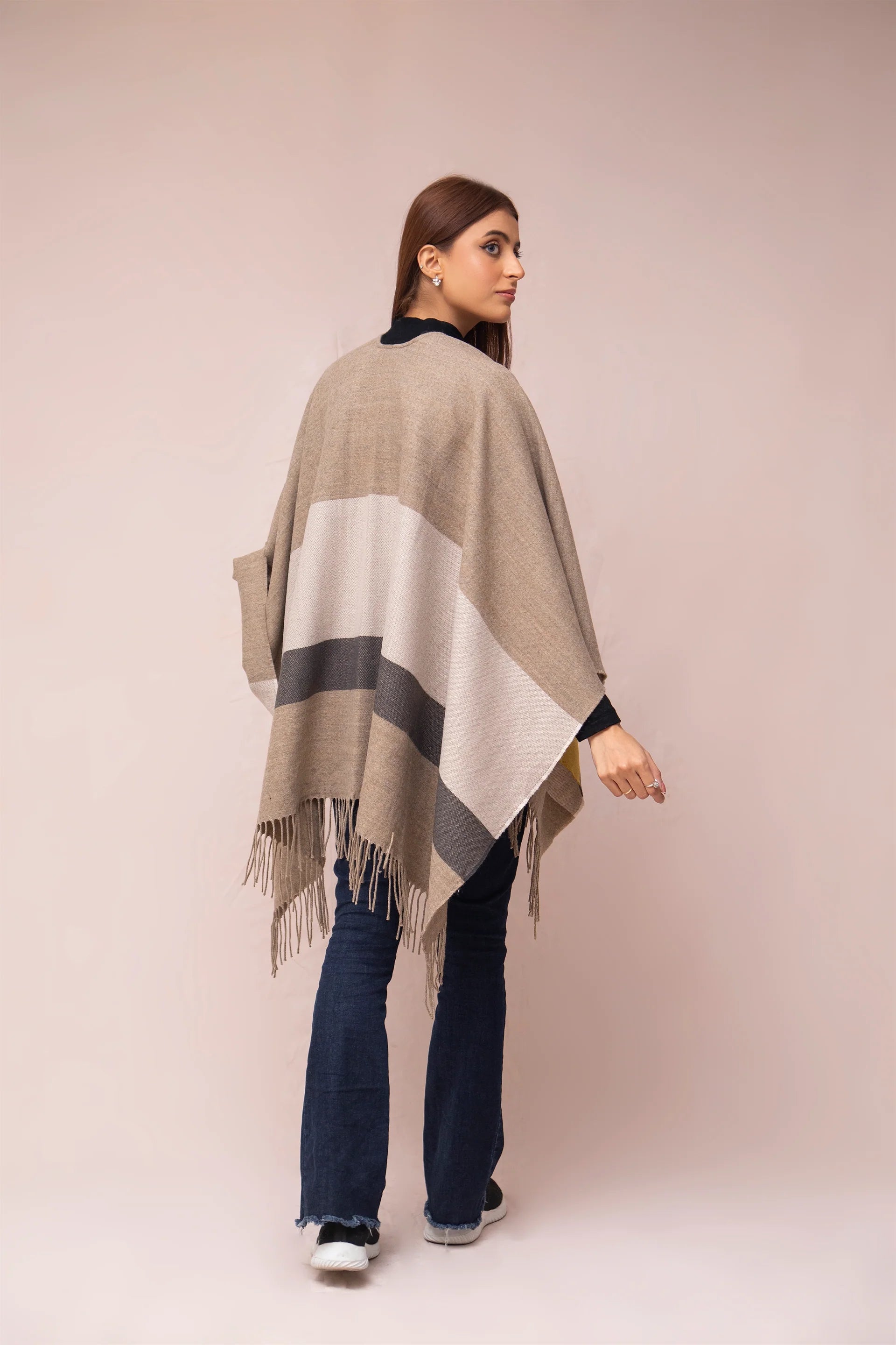 Manahils Premium Woolen Cape Shawl 17