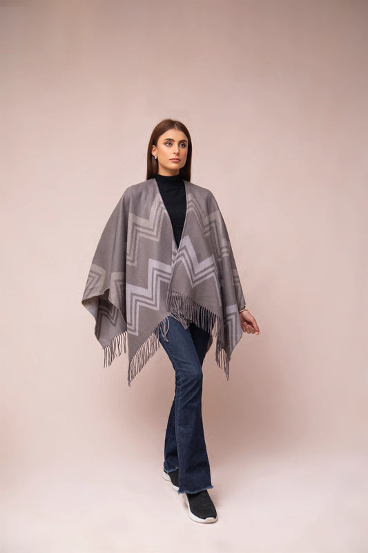 Manahils Premium Woolen Cape Shawl 14