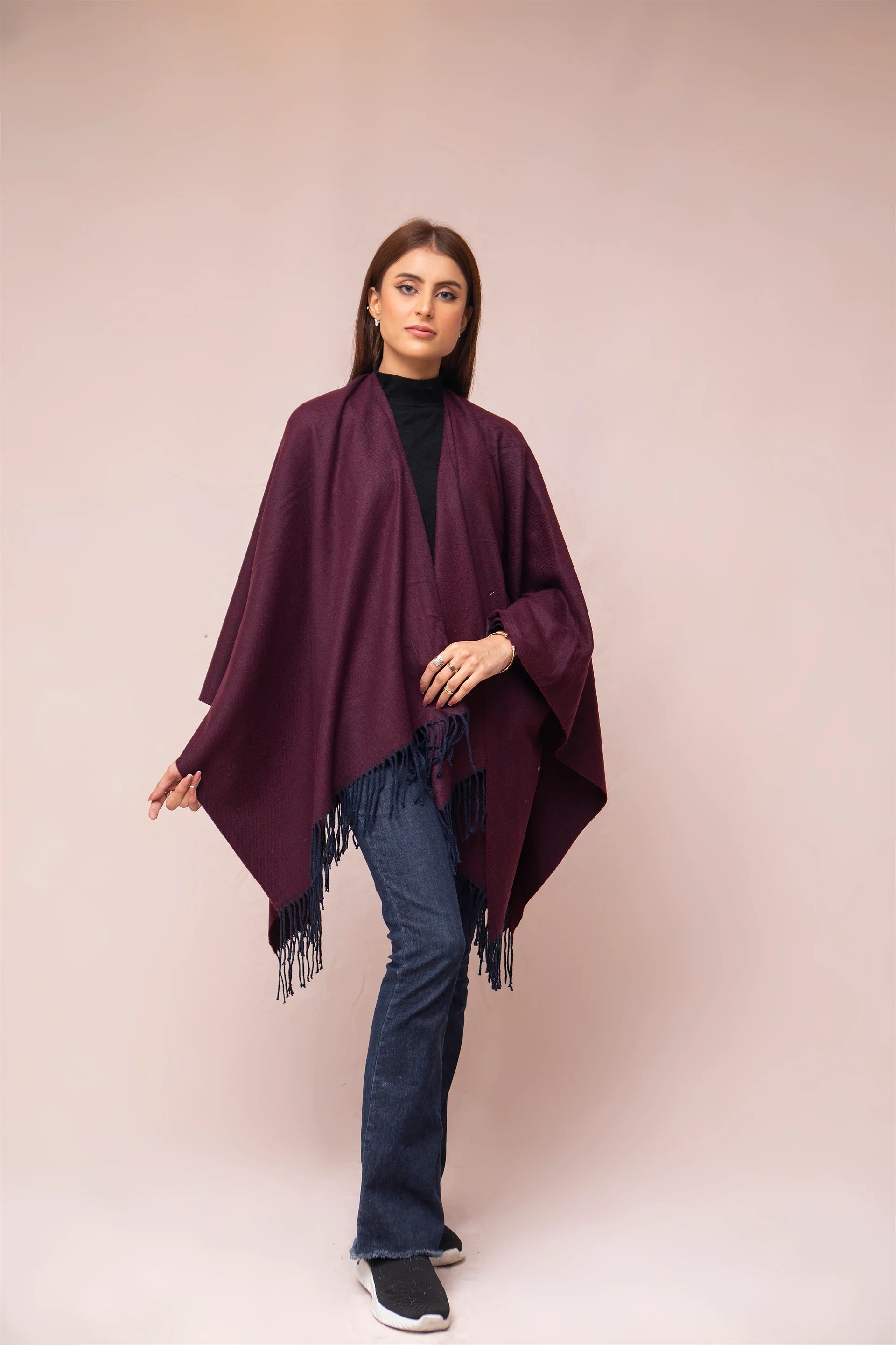 Manahils Premium Woolen Cape Shawl 12