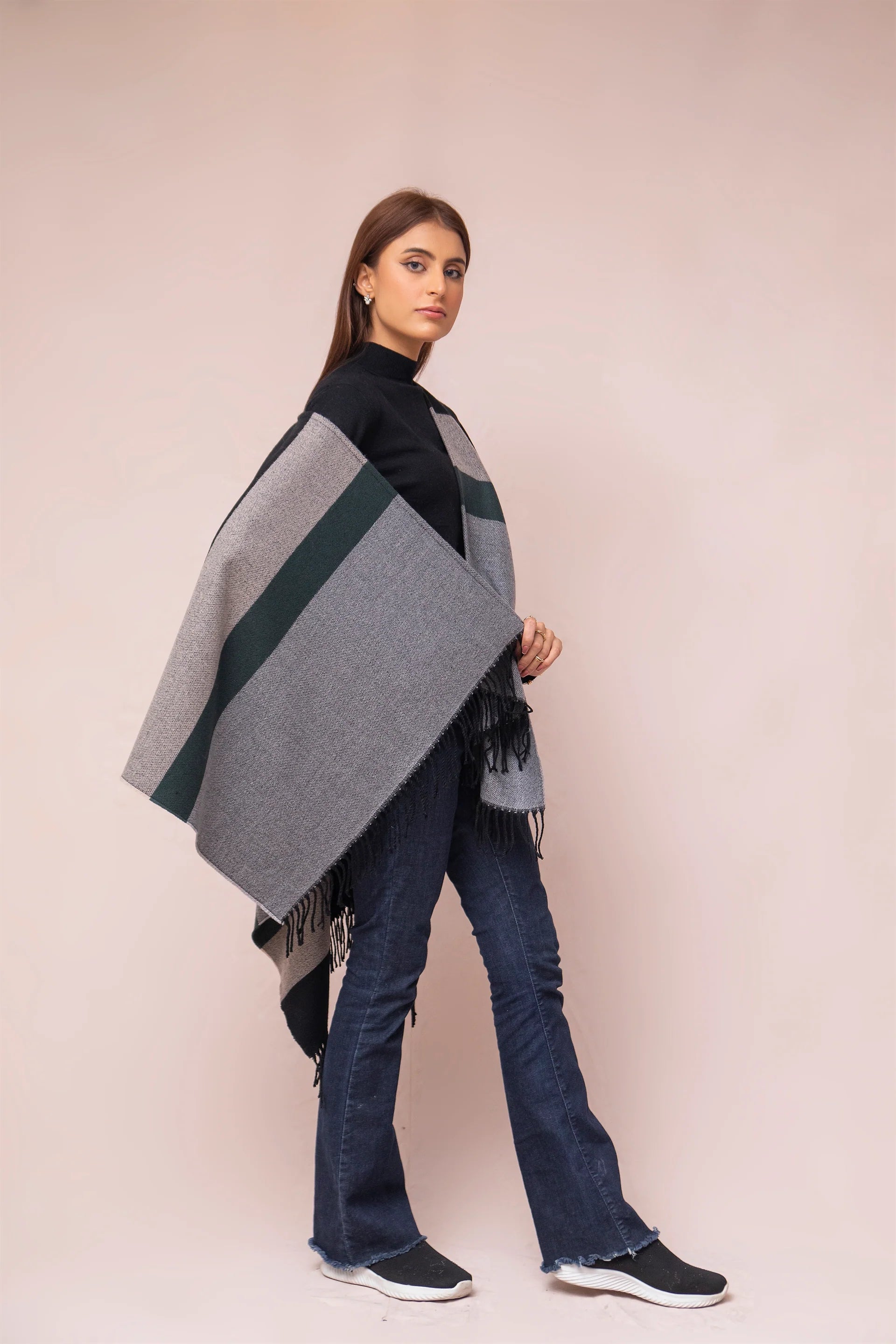 Manahils Premium Woolen Cape Shawl 28
