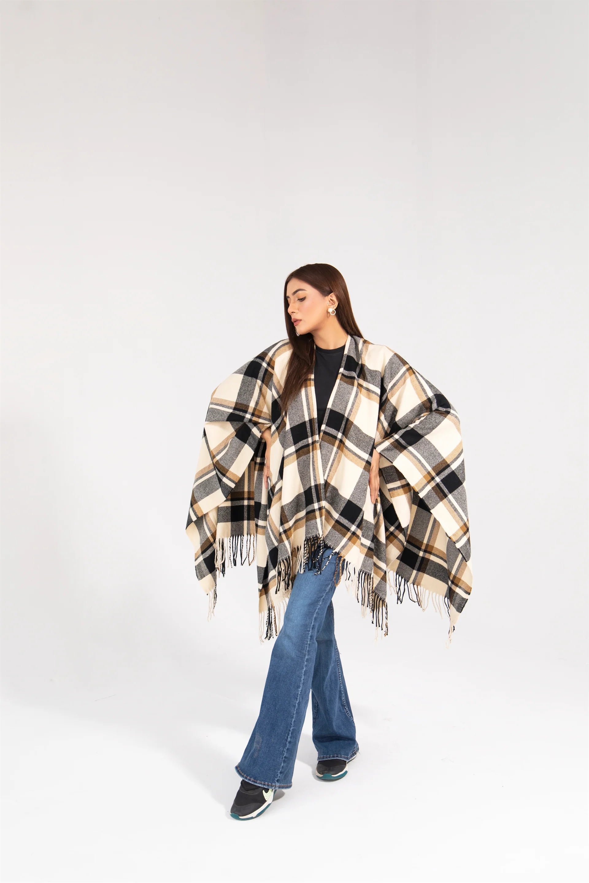 Manahils Premium Woolen Cape Shawl 01