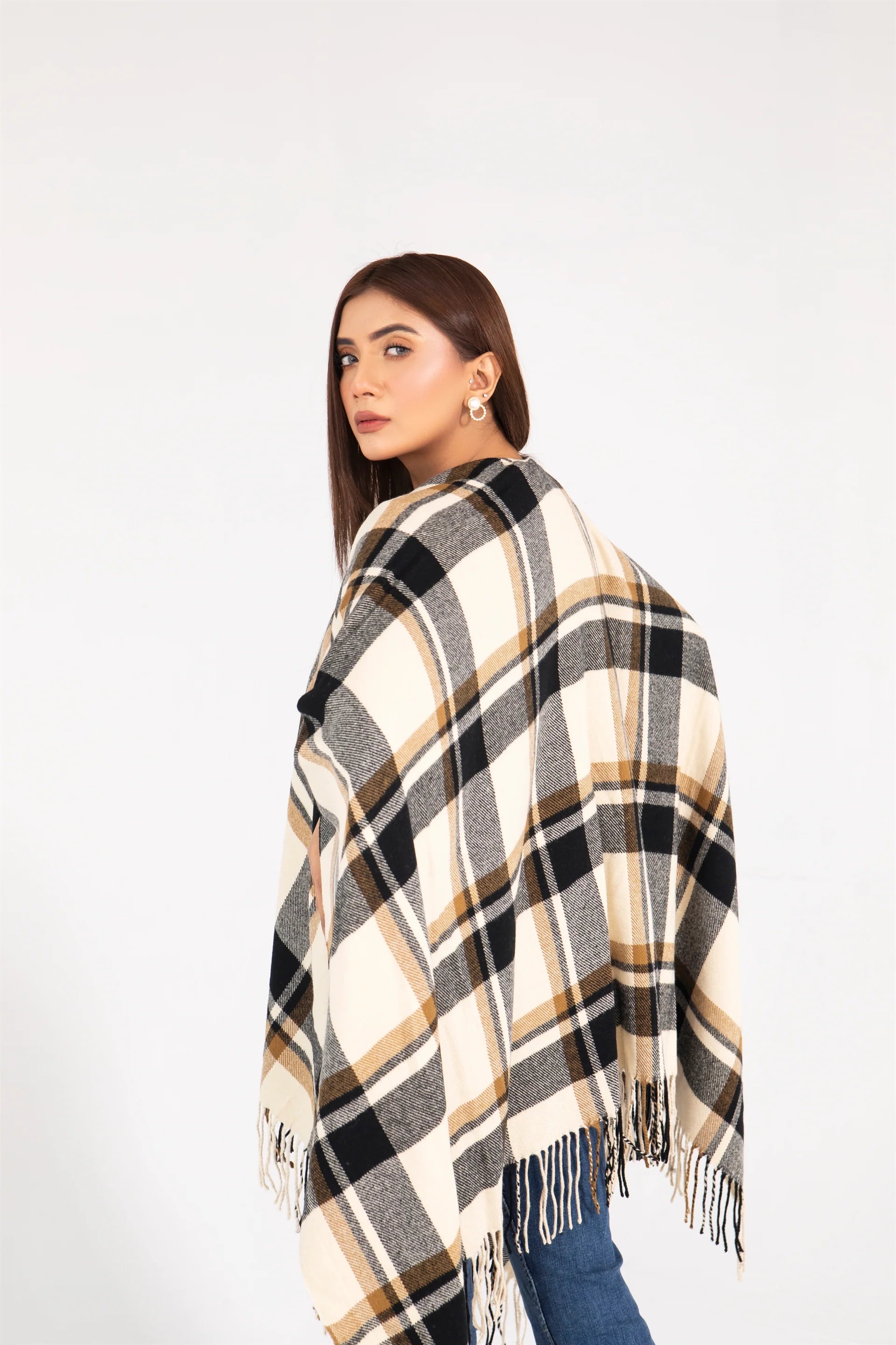 Manahils Premium Woolen Cape Shawl 01