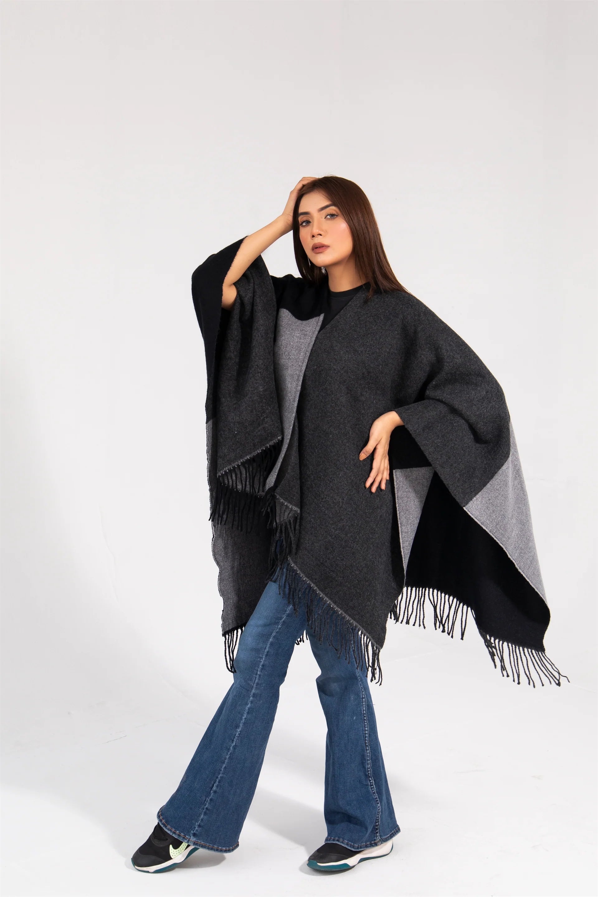 Manahils Premium Woolen Cape Shawl 02