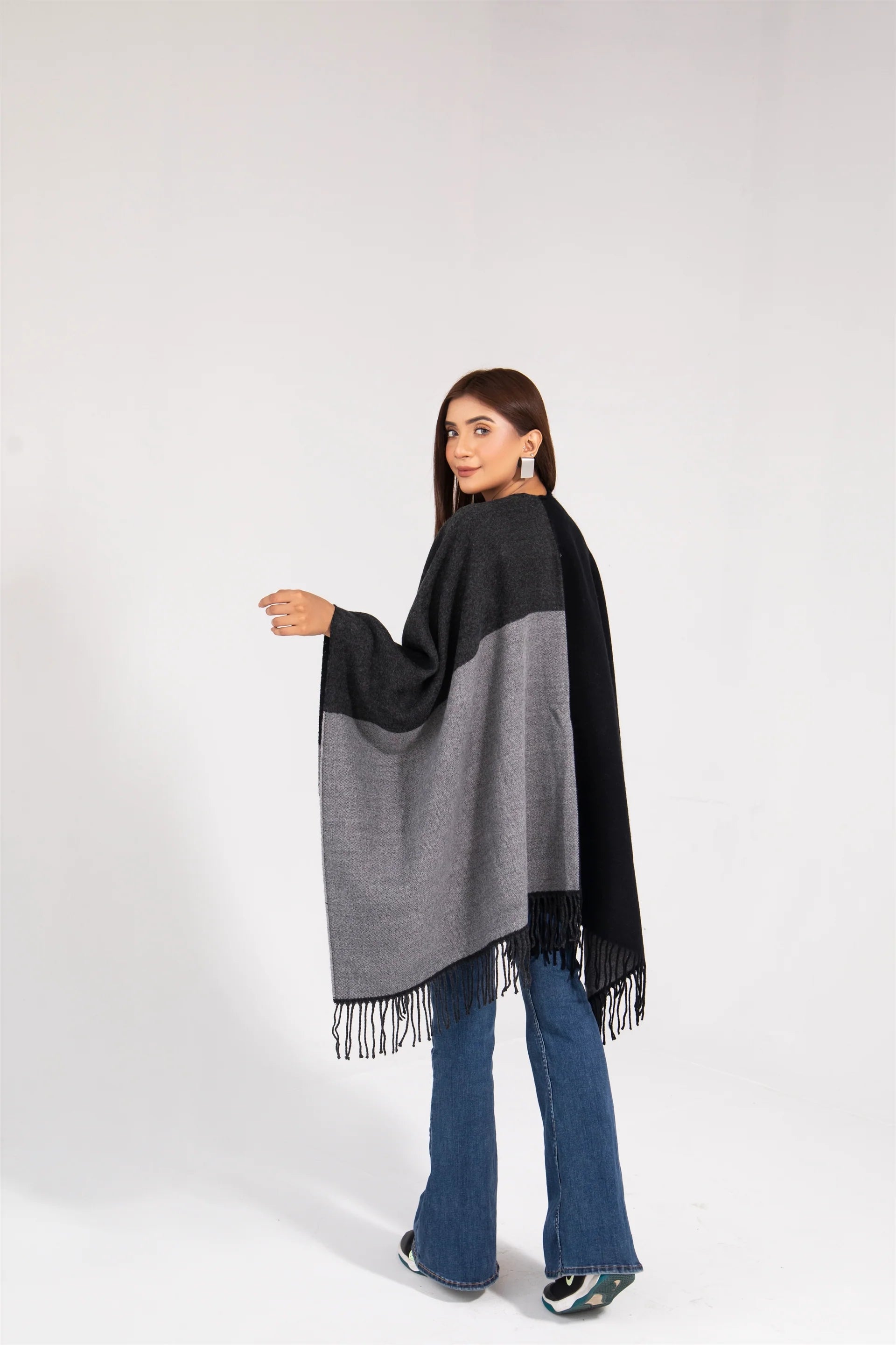 Manahils Premium Woolen Cape Shawl 02