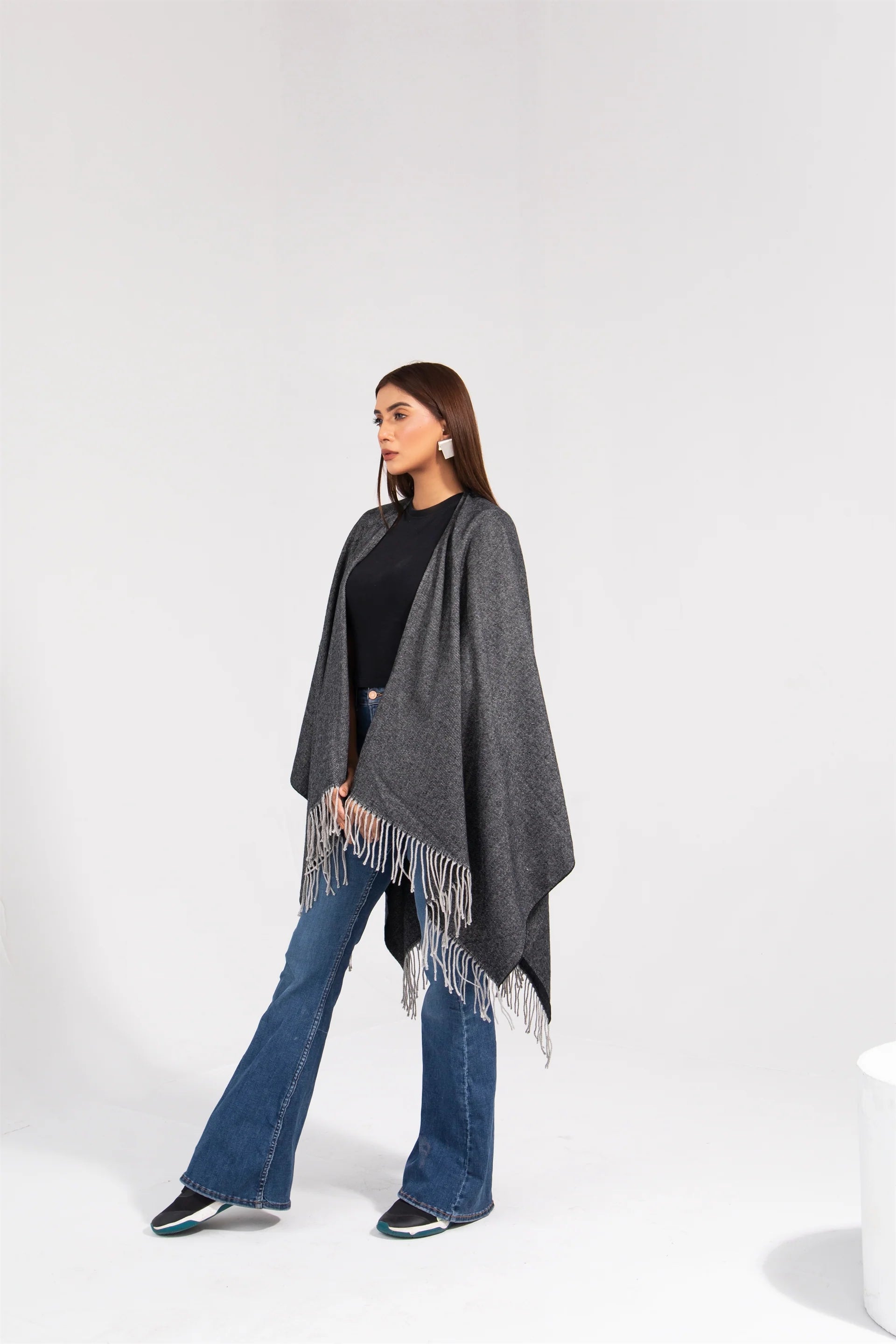 Manahils Premium Woolen Cape Shawl 04