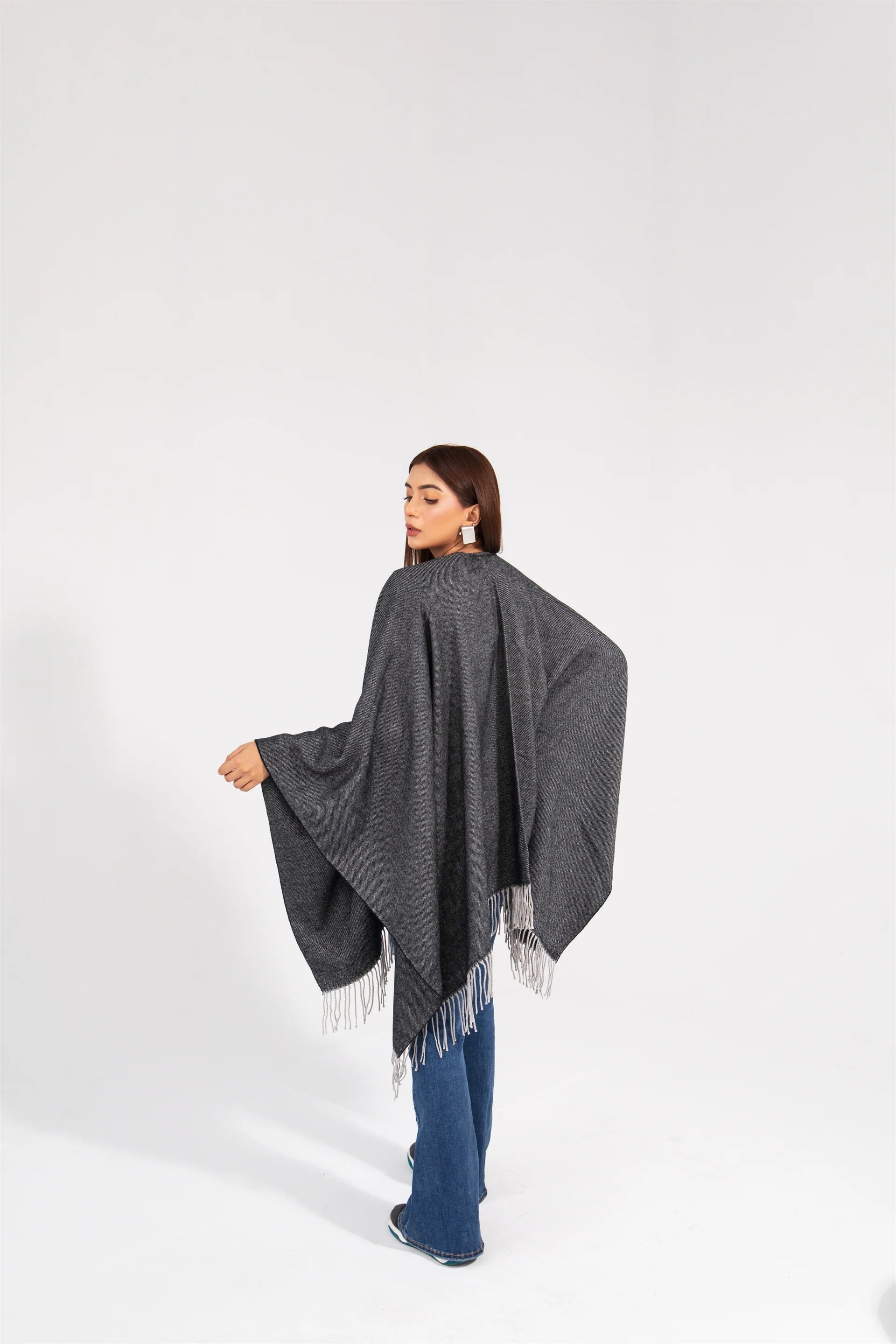 Manahils Premium Woolen Cape Shawl 04