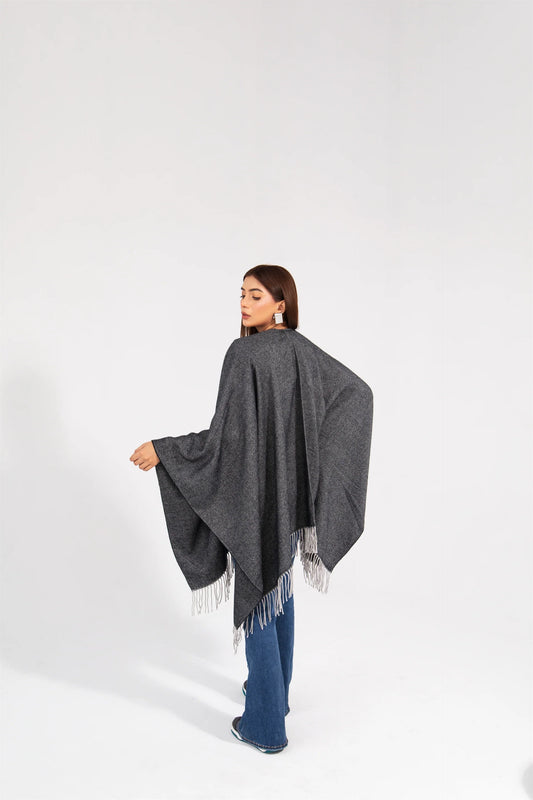Manahils Premium Woolen Cape Shawl 04