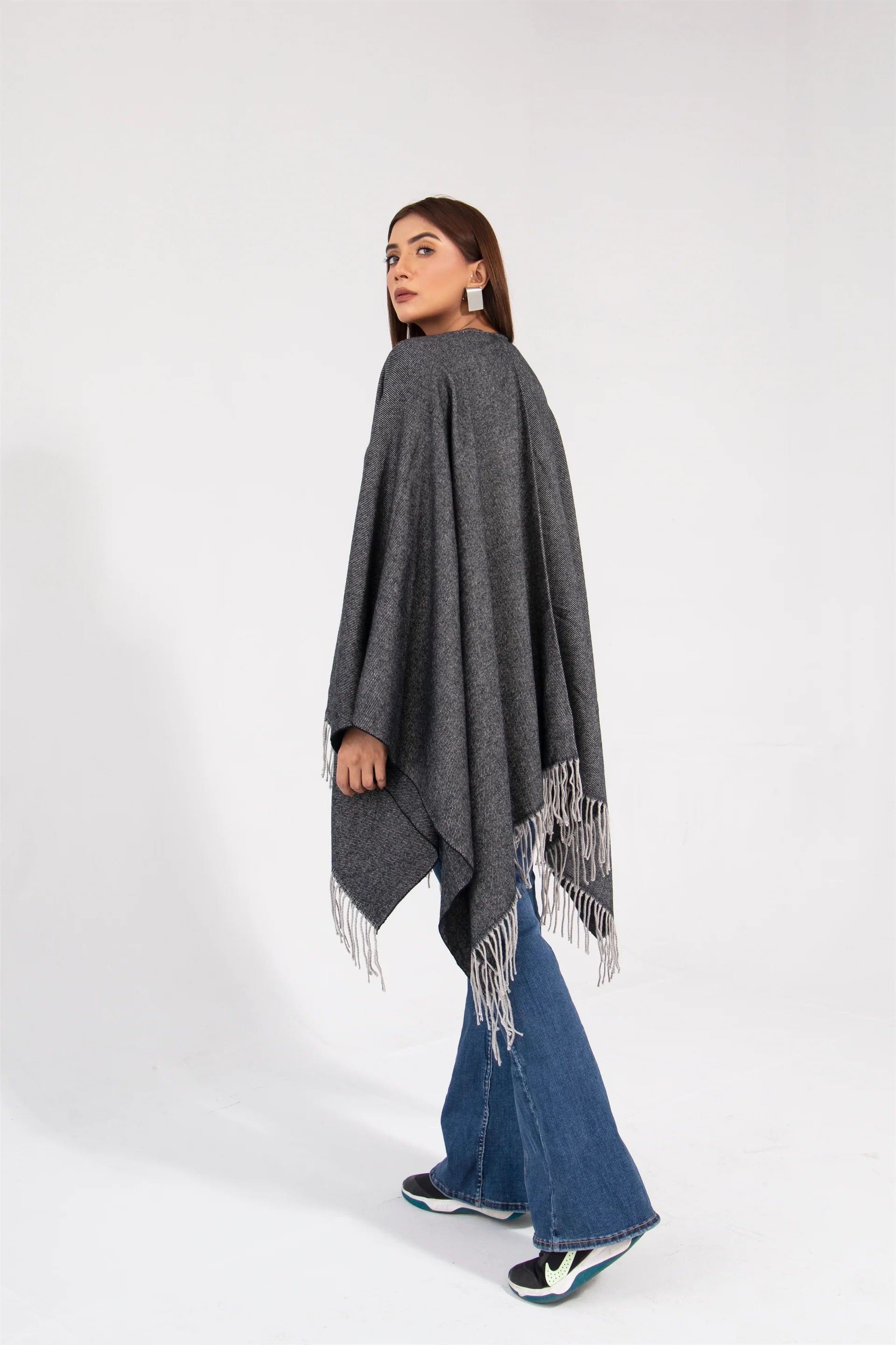 Manahils Premium Woolen Cape Shawl 04