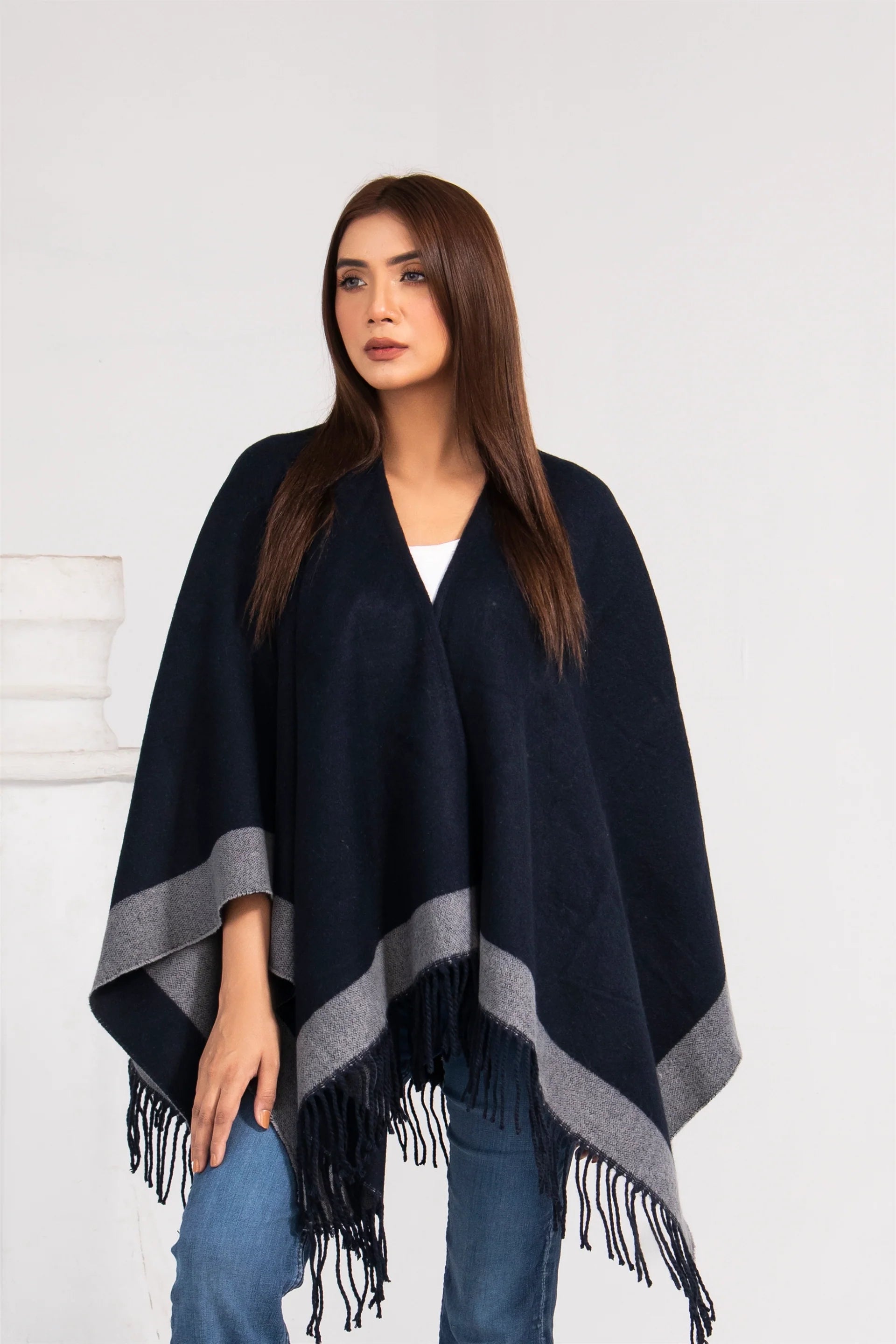 Manahils Premium Woolen Cape Shawl 05