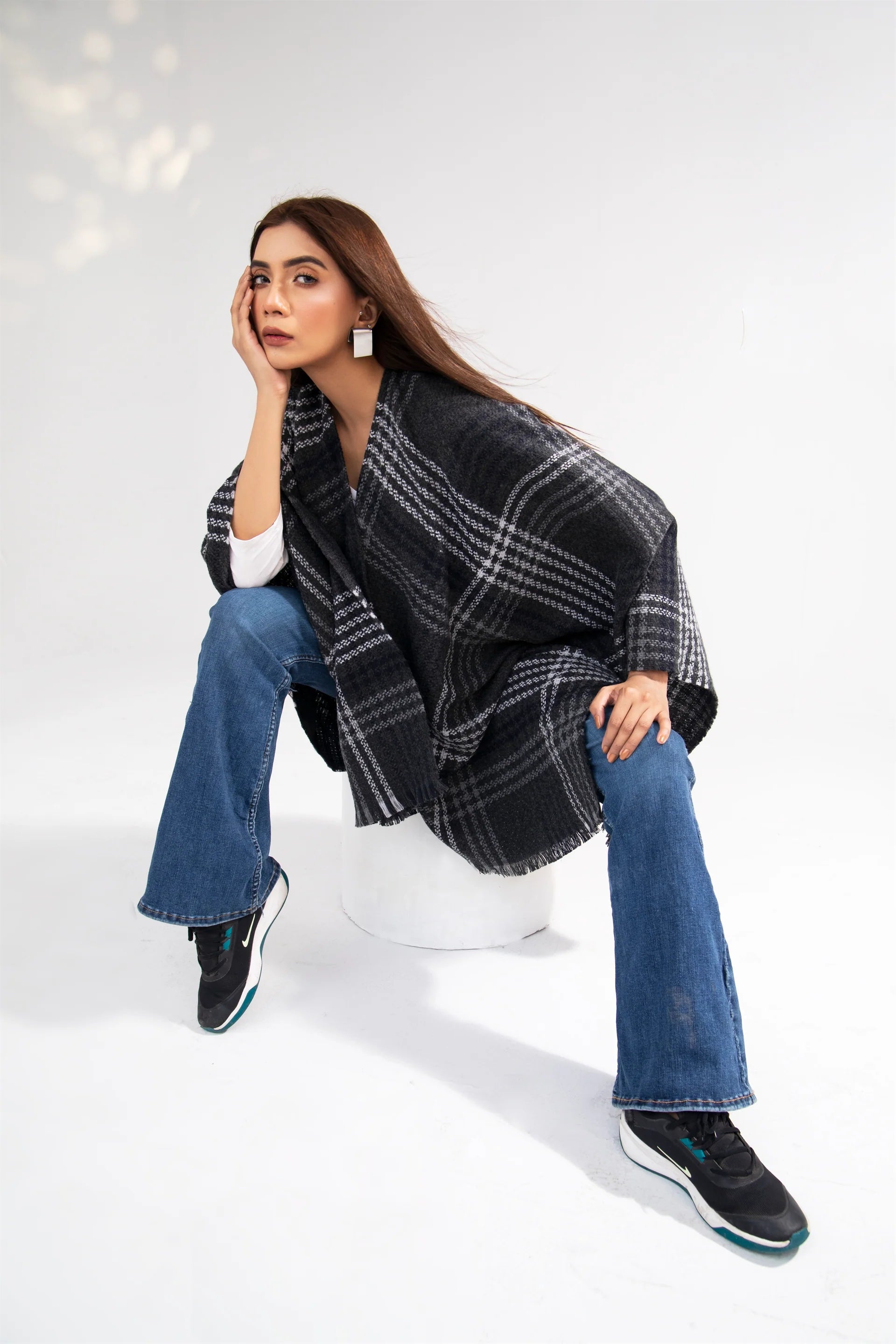 Manahils Premium Woolen Cape Shawl 27
