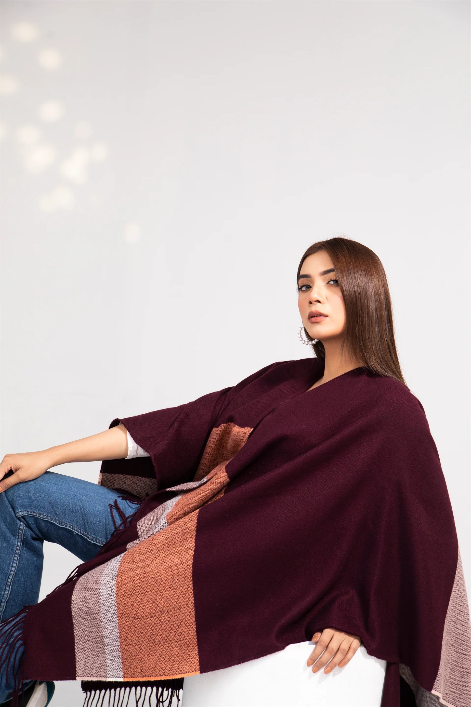 Manahils Premium Woolen Cape Shawl 06
